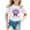 White, variant on Little Kid Kid Girls Cute Graphic Round Neck Short Sleeve Tee Summer Casual T Shirt Christmas Top Baby Girl Crop Top Tops for Teen Girls Snowflake Long Crop for Little Girl School 5-6 Years Green