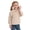 Champagne color, variant on Usaibhir Girls Winter Casual Fleece Half Zipper Sweatshirt Long Sleeve Stand Collar Jacket Holiday Pullover Top 3-9T