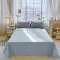 thumbnail image 4 of Btomtd Easy Friendly Washable Bed Sheets in Solid Colors Set of Highly Absorbent and Soft Queen Sheets for the Master Bedroom, 86.61'x90.55', Blue, 4 of 6