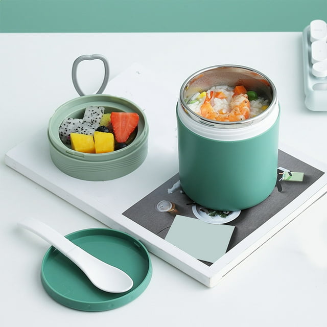 Dvkptbk Stainless Steel Rice Soup Cup 304 Stainless Steel Soup Cup Insulated Sealed Portable Water Cup Portable Lunch Box for Students and Office Workers Microwaveable Lunch Box Kitchen & Dining