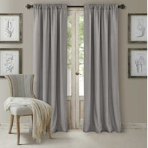 Elrene Home Fashions 026865721836 3-in-1 Blackout Energy Efficient Lined Rod Pocket Window Curtain Drape Panel, 52" x 84", Silver