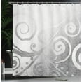thumbnail image 3 of Ambesonne Modern Shower Curtain, Floral Swirls Leaves Spring, 69"Wx70"L, Pale Grey, 3 of 4