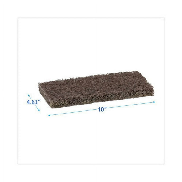 Heavy-Duty Scour Pad, 4.63 x 10, Brown, 20/Carton Heavy-Duty Scour Pad, 4.63 x 10, Brown, 20/Carton