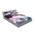 thumbnail image 2 of Ambesonne Space Fitted Sheet & Pillow Sham Set, Scenery Art, Queen, Dried Rose Pale Pink, 2 of 2