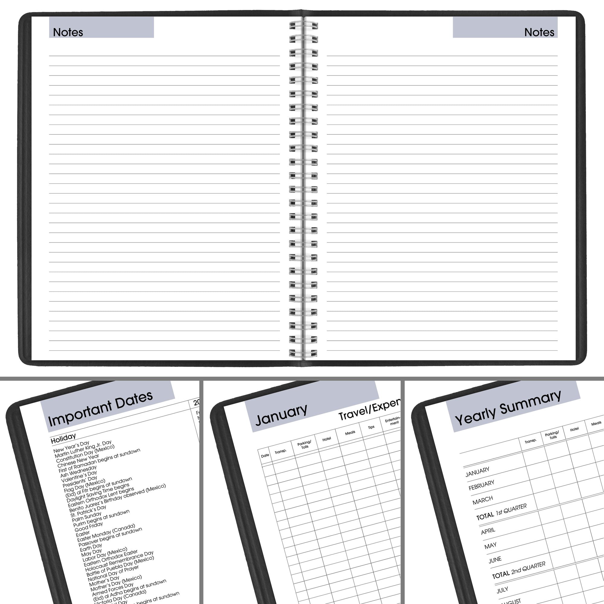 AT-A-GLANCE DayMinder Executive 2027 Weekly Monthly Planner with Notes Black