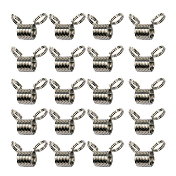 UNTERING Stop Bead Clip Pack of 20 Handy Jewelry Making Tool Stringing Beads Stoppers Spring End Fasteners Alloy for Bracelets