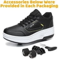 thumbnail image 4 of Cyiecw Roller Skate Shoes for Kids Boys Girls Rechargeable Wheels Sneakers Fashion Roller Wheeled, 4 of 6