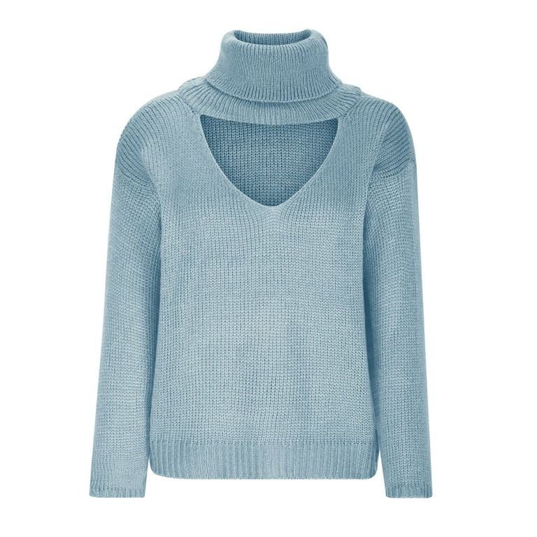 【MAVIMOON】Turtle Neck Pull Over XFLWAM Turtleneck Sweater Women Oversized Cowl Neck Sweater