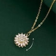 thumbnail image 6 of To My Daughter - Sunflower Fidget Necklace, You are My Sunshine Rotating Necklace, Spinning Sunflower Necklace Pendant, Sunflower Spinner Necklace, Sunflower Necklaces For Women (#3-Golden), 6 of 15