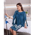 thumbnail image 6 of Pinspark Hospital Nightgowns Women Open Back Nightdress Bedridden Elderly Women' Pajama Dress Long Sleeve Post Surgery Gowns, 6 of 6