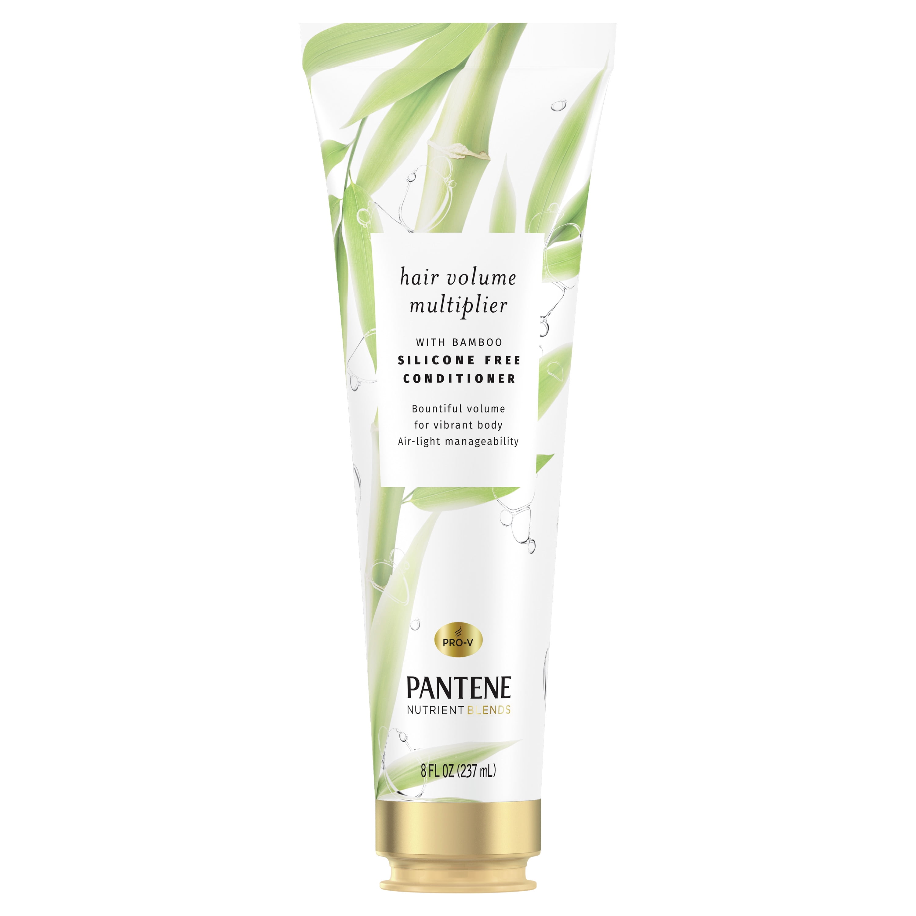 Pantene Nutrient Blends Hair Volume Multiplier Silicone Free Bamboo Conditioner for Fine, Thin Hair, 8.0 Fl Oz