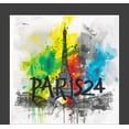 thumbnail image 4 of Colorful Eiffel Tower Adult Charcoal Crew Neck Short Sleeve Tee-Medium, 4 of 4