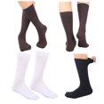 thumbnail image 3 of MANARC Men Cotton Crew Dress Socks Soft Comfortable Thin Fine Elegant Durable Breathable. 6 Pack Navy Blue, White, Brown., 3 of 5
