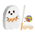 thumbnail image 2 of Taolixe Ghost Pinata Pull String Cute White Ghost Pinata with Stick Blindfold And Confetti for Halloween Birthday Party Supplies_Clearance_Birthday Pinata, 2 of 8