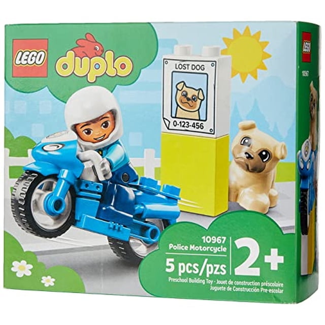 LEGO DUPLO Rescue Police Motorcycle 10967 Juguete de construcción para juego imaginativo; LEGO LEGO
