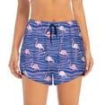 thumbnail image 2 of Pofeuu Flamingo Print Women's Athletic Shorts Running Workout Shorts Tummy Control Quick Dry Gym Shorts with Pockets Double layer sports shorts-XX-Large, 2 of 7