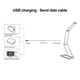 thumbnail image 5 of Inteprter Lámpara plegable USB recargable 1000 mah Soporte de aluminio Luz de Iluminación y accesorios plata Inteprter HA025119-02, 5 of 6