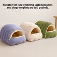 thumbnail image 3 of Methold Cama para mascotas desmontable, tienda de campaña para perros, caseta cálida para gatos, fácil de limpiar, aislamiento grueso y Perchas para gatos Beige 45*30*19 cm, 3 of 6
