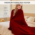 thumbnail image 3 of SUNNY HEAT Electric Heated Blanket, 72'' x 84'', Comfortable Polar Fleece, Red, 3 of 6