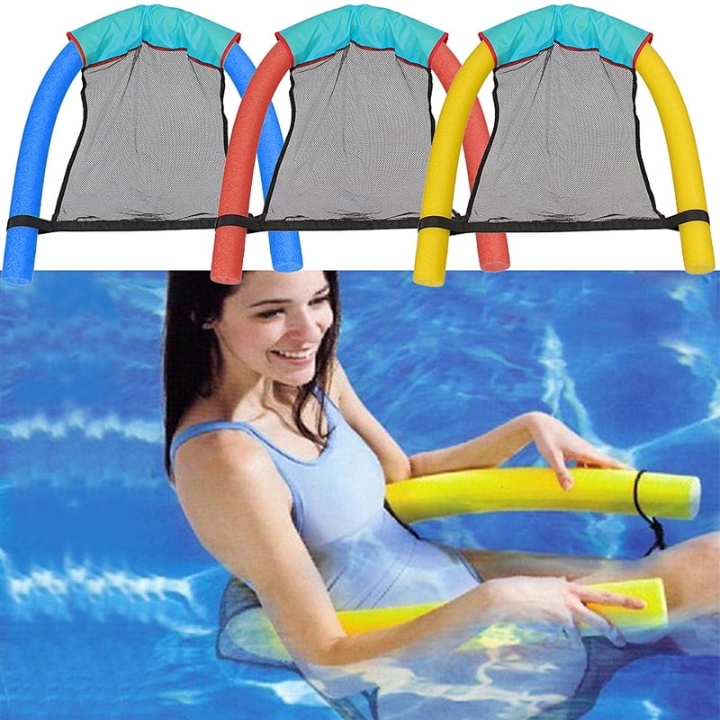 POOL FLOATING CHAIR NOODLE SLING MESH SEAT LOUNGE SWIMMING FUN FOR ADULT AND KID 