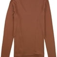 thumbnail image 2 of American Eagle Womens Ribbed Solid Pullover Blouse, Brown, Small, 2 of 2