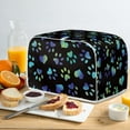 thumbnail image 4 of Yuyamidu Colorful Dog Paw Toaster Cover 4 Slice Bread Maker Dust Protection Cover Easy to Clean Anti Splash Wide Slot Home Kitchen Baking Supplies Decorative Cover, 4 of 7