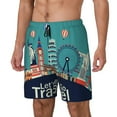 thumbnail image 2 of Fotbe Let's go Travel Men’s Swim Trunks Quick Dry Swim Shorts Board Shorts with Mesh Lining-XX-Large, 2 of 9