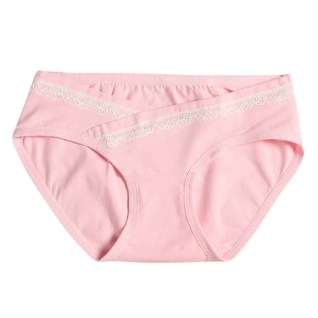 

VerPetridure Women s Bikini Brief Underwear Thongs for Women Panties Women s Lace Low Waist Abdomen Support Seamless V-shaped Maternity Underwear