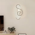 thumbnail image 1 of SMihono Modern LED 22W White Aluminum Wall Light Music Note Fixture, 1 of 2