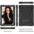 thumbnail image 4 of Mignova pour Lenovo Tab E10 (TB-X104F) Étui, Robuste Antichoc Hybride Robuste Armure Rigide Étui de Protection Intégrale (Support Intégré) pour Tablette Lenovo 2018 Tab E 10 10,1 Pouces (Noir/noir), 4 of 7