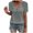 Gray, variant on Womens Tops Casual Short Sleeve Tube Tops Summer Cute Tshirts Shirts Tummy Hiding Blouses for Work Casual