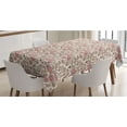 thumbnail image 1 of Floral Tablecloth, Detailed Blooming Flowers on Branches Buds Vintage, Rectangle Satin Table Cover Accent for Dining Room and Kitchen, 52" X 70", Eggshell Salmon, by Ambesonne, 1 of 2