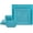 Cyan, variant on 12- Melamine Dinnerware Sets, Plates and Bowls Dishes Set for 4, Break-Resistant & Non-Microwavable, Lightweight Square Dinner Plates, White with Rim
