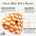 thumbnail image 2 of Britt's Knits Check Mate Stretchy Knit Beanie - Orange (Kid's), 2 of 6