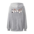 thumbnail image 4 of And Winter Fashion Cute Printed Women's Hooded Sweatshirt Without Pockets Zip up Hoodie Womens Women's Hooded Sweatshirt Clothe Sweatshirt Long Sleeve Button down Sweatshirt Sweatshirt Women Pullover, 4 of 4