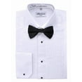 thumbnail image 2 of Berlioni Men's Long Sleeve Tuxedo Laydown Collar W/ Bow-tie Dress Shirt White, 2 of 2