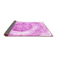 thumbnail image 2 of Ahgly Company Indoor Round Abstract Pink Contemporary Area Rugs, 5' Round, 2 of 4