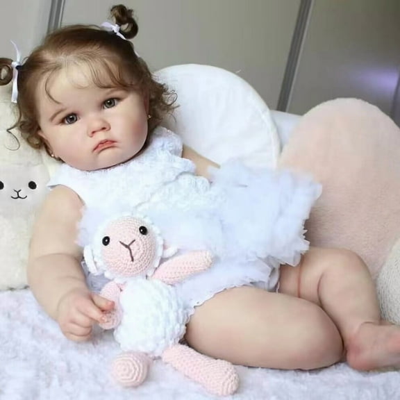 Lifelike Reborn Baby Dolls 24 inch Realistic Baby Doll with Cloth Body Lifelike Baby Dolls Real Life Baby Doll for Kids Age 3 