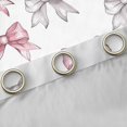 thumbnail image 4 of Manfei Lovely Bowtie Ribbon Black Out Curtains,Cute Bow Pattern Curtains Pack of 2 (42x63 Each),White Silver Pink Bedroom Curtains For Teens,Ultra Soft Home Decor, 4 of 6