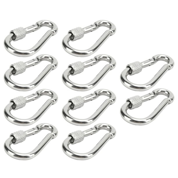 Snap Hook, Stainless Steel Spring Hook Rope Snap Hook Practical M5 For Rock  Climbing For Mountaineering For 90kg