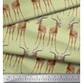 thumbnail image 2 of Soimoi Satin Silk Fabric Deer Animal Print Fabric by Yard 42 Inch Wide, 2 of 3