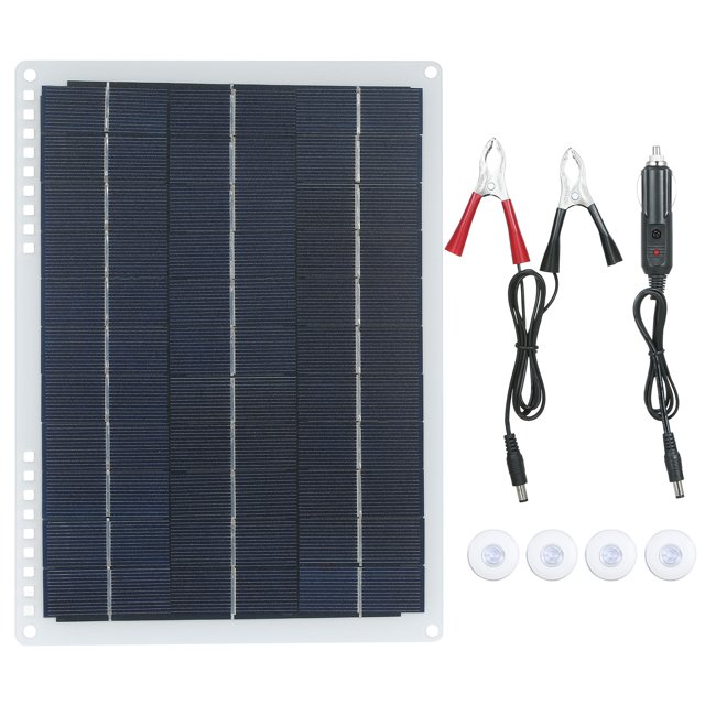 Labymos 20W D C Solar Panel Kit Set with Dual USB Interface & 1 * Type-C & 1 * D C Port/ 1 * IP65 Water Resistance for Home Indoor Outdoor Use Portable