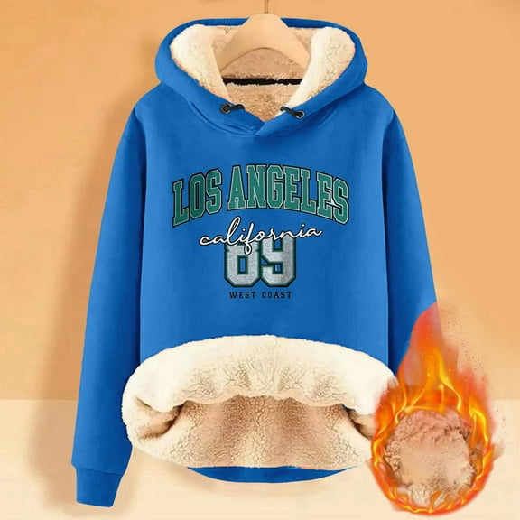 XINXIAOO Hoodies for Women Long Sleeve Women Pullover Soft Hoodie Blue Sweatshirt Fall Hoodies Womens Trendy Clothes