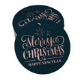 thumbnail image 1 of Inkdotpot Pack Of 100 Real Rose Gold Foil Paper Tags Merry Christmas & Happy New Year Text Favor Hang Tags, 1 of 6