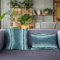 thumbnail image 3 of Plutus Teal Fluffy Fields Animal Faux Fur Luxury Throw Pillow - Double sided 24" x 24", 3 of 5