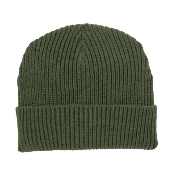 Mens Acrylic Watch Cap Army Green