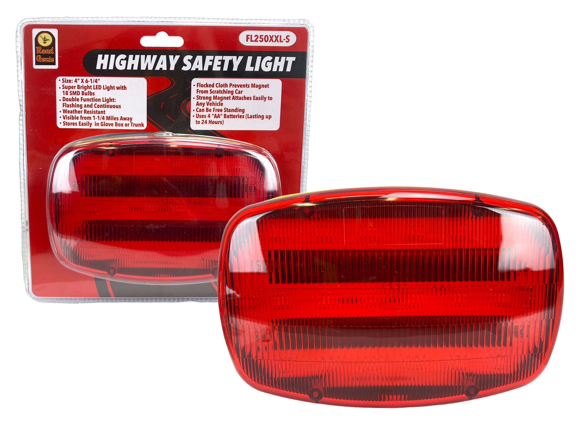 ROAD GENIE Highway Safety Steady / flashing Light With Back