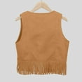 thumbnail image 3 of Luogg Baby Boys Girls Western Cowboy Cow Girl Vest Tassel Fringe Waist Coat Top Party Toddler Girls Jacket Size 7-8 Years, 3 of 3