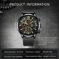 thumbnail image 2 of Fsqjgq Luminous Watches for Men Stainless Steel Mesh Band Date Digital Analog Watch Dress Business Quartz Wristwatch A, 2 of 8