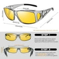 thumbnail image 6 of Joopin Night Vision Glasses Fit Over Glasses for Men Women, Night Driving Yellow Lens Glasses, 6 of 7